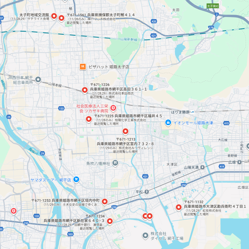 開催エリアマップ